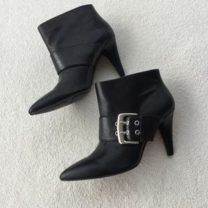 Nine West Black Buckle Ankle Boots
